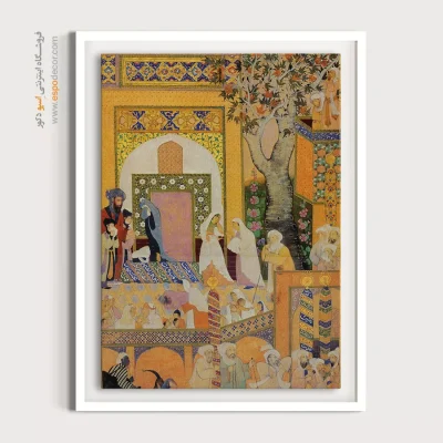 تابلو نگاره‌های اصیل - مجلس سوگواری – تابلو نقاشی ایرانی - اسپو دکور