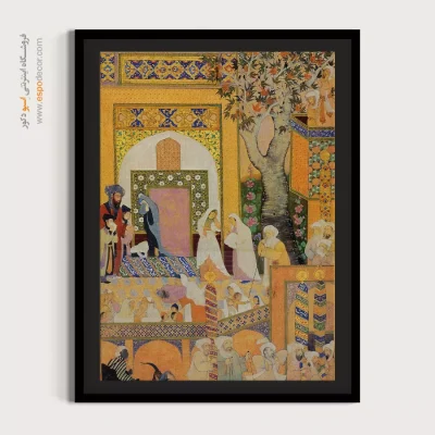 تابلو نگاره‌های اصیل - مجلس سوگواری – تابلو نقاشی ایرانی - اسپو دکور