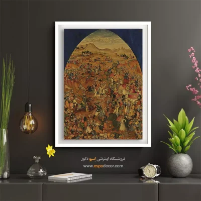 تابلو نگاره‌های ایرانی - تسخیر هند توسط نادر شاه افشار – تابلو نقاشی ایرانی - اسپو دکور