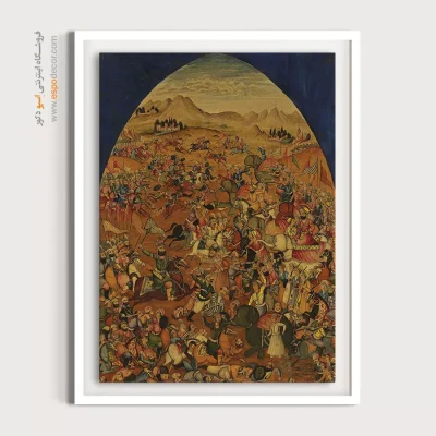 تابلو نگاره‌های ایرانی - تسخیر هند توسط نادر شاه افشار – تابلو نقاشی ایرانی - اسپو دکور