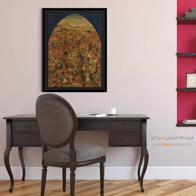 تابلو نگاره‌های ایرانی - تسخیر هند توسط نادر شاه افشار – تابلو نقاشی ایرانی - اسپو دکور