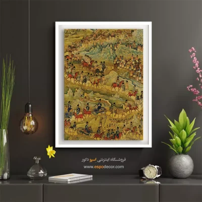 تابلو نگارگری لاکی - جلد لاکی کتاب – تابلو نقاشی ایرانی - اسپو دکور