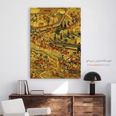 تابلو هنری مینیاتور - جلد لاکی کتاب – تابلو نقاشی ایرانی - اسپو دکور