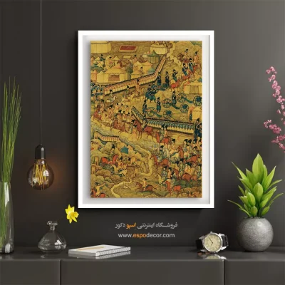 تابلو هنری مینیاتور - جلد لاکی کتاب – تابلو نقاشی ایرانی - اسپو دکور