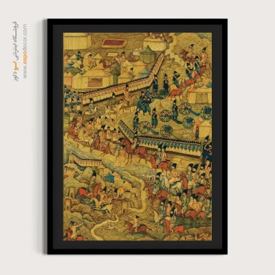 تابلو هنری مینیاتور - جلد لاکی کتاب – تابلو نقاشی ایرانی - اسپو دکور