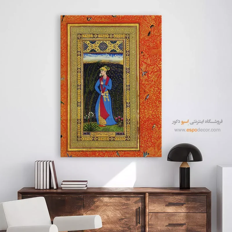 جوان بیکار - تابلو نقاشی ایرانی - Image 3