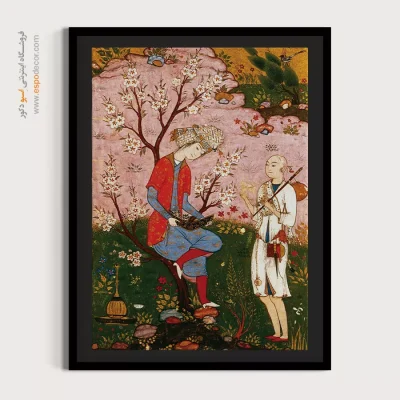 تابلوهای دکوراتیو - گفتگوی درویش و جوان – تابلو نقاشی ایرانی - اسپو دکور