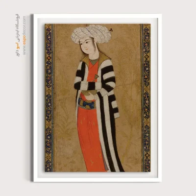 تابلوهای مدرن - جوان با کت راه راه – تابلو نقاشی ایرانی - اسپو دکور