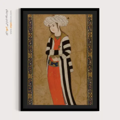 تابلوهای مدرن - جوان با کت راه راه – تابلو نقاشی ایرانی - اسپو دکور