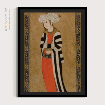 تابلوهای مدرن - جوان با کت راه راه – تابلو نقاشی ایرانی - اسپو دکور