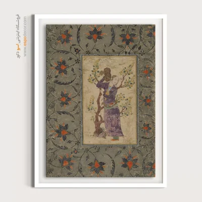 چاپ تابلو نقاشی - جوانی که عمامه اش را در دست دارد – تابلو نقاشی ایرانی - اسپو دکور