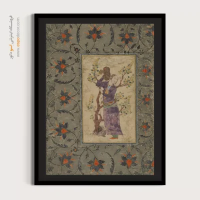 چاپ تابلو نقاشی - جوانی که عمامه اش را در دست دارد – تابلو نقاشی ایرانی - اسپو دکور