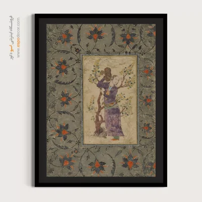 چاپ تابلو نقاشی - جوانی که عمامه اش را در دست دارد – تابلو نقاشی ایرانی - اسپو دکور