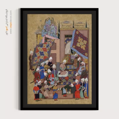 خرید اینترنتی تابلو مینیاتور - جشن عروسی یوسف و زلیخا – تابلو نقاشی ایرانی - اسپو دکور