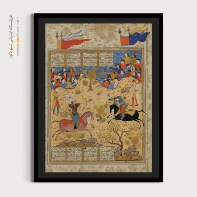 تابلو نقاشی با طرح اسب - چشم اسفندیار – تابلو نقاشی ایرانی - اسپو دکور