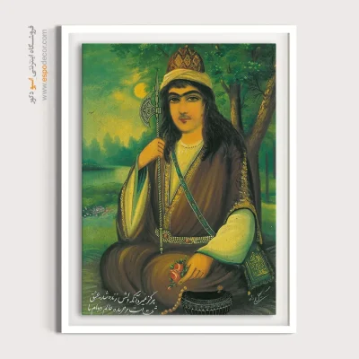 خرید تابلو نقاشی مینیاتور کلاسیک - درویش جوان – تابلو نقاشی ایرانی - اسپو دکور
