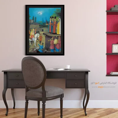 خرید تابلو برای پذیرایی - شب زفاف – تابلو نقاشی ایرانی - اسپو دکور