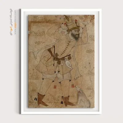 خرید تابلو برای دفتر کار - سگ لوند – تابلو نقاشی ایرانی - اسپو دکور