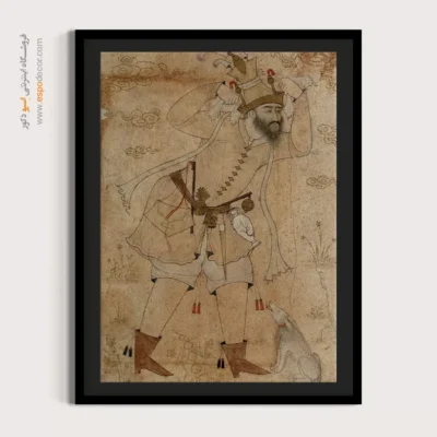 خرید تابلو برای دفتر کار - سگ لوند – تابلو نقاشی ایرانی - اسپو دکور