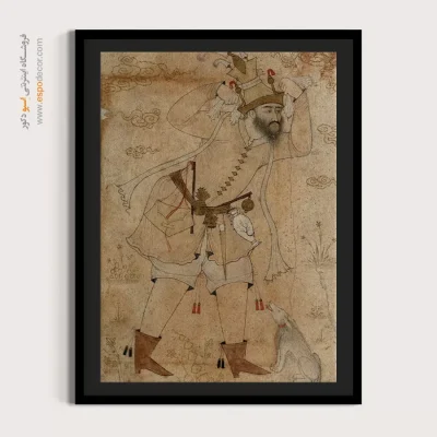 خرید تابلو برای دفتر کار - سگ لوند – تابلو نقاشی ایرانی - اسپو دکور