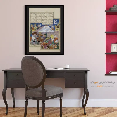 خرید تابلو ایرانی - حمله شبانه افراسیاب – تابلو نقاشی ایرانی - اسپو دکور