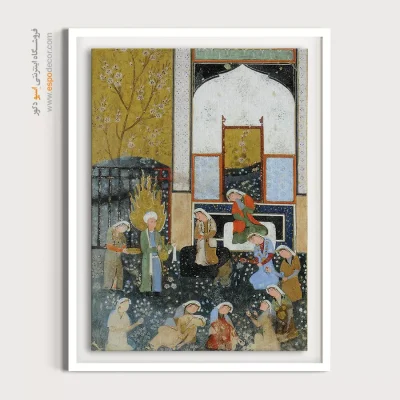 خرید تابلو هنری - زنان،هنگام ورود یوسف انگشتان خود را بریدند – تابلو نقاشی ایرانی - اسپو دکور