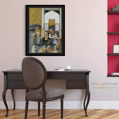 خرید تابلو هنری - زنان،هنگام ورود یوسف انگشتان خود را بریدند – تابلو نقاشی ایرانی - اسپو دکور