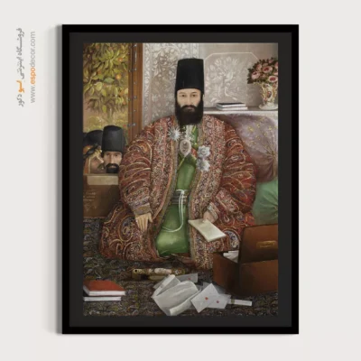 خرید تابلو دست‌ساز ایرانی - خانلر میرزا احتشام الدوله – تابلو نقاشی ایرانی - اسپو دکور