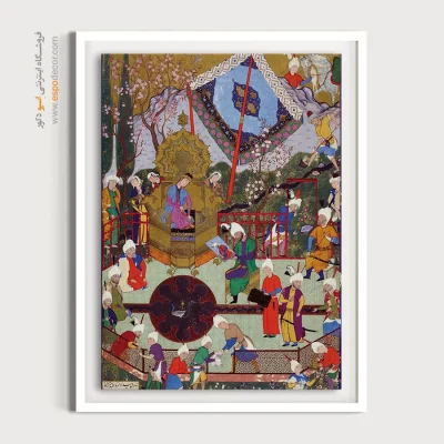 خرید تابلو دکوراتیو ایرانی - شیرین تصویر خسرو را به شاپور نشان می‌دهد – تابلو نقاشی ایرانی - اسپو دکور