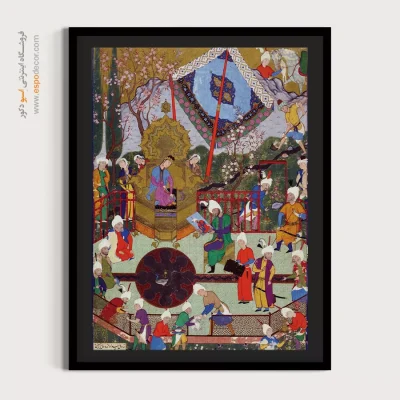 خرید تابلو دکوراتیو ایرانی - شیرین تصویر خسرو را به شاپور نشان می‌دهد – تابلو نقاشی ایرانی - اسپو دکور