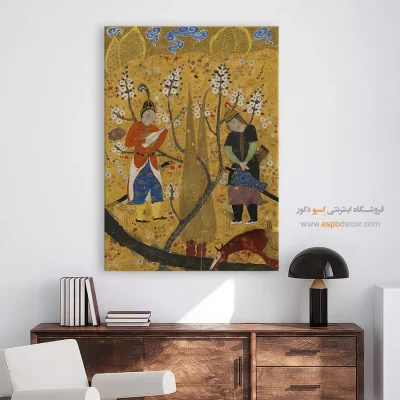 خرید تابلو دیواری ایرانی - سفر گیو به توران  – تابلو نقاشی ایرانی - اسپو دکور