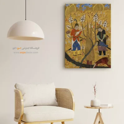 خرید تابلو دیواری ایرانی - سفر گیو به توران  – تابلو نقاشی ایرانی - اسپو دکور