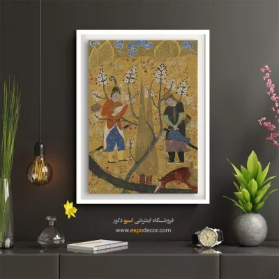 خرید تابلو دیواری ایرانی - سفر گیو به توران  – تابلو نقاشی ایرانی - اسپو دکور