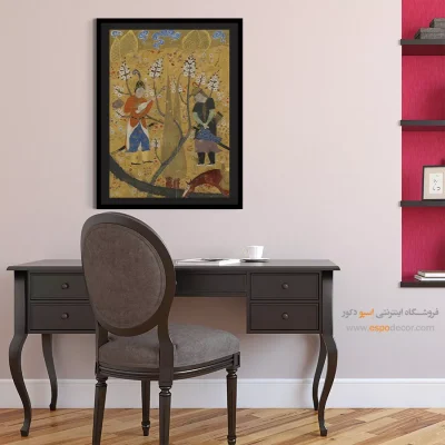 خرید تابلو دیواری ایرانی - سفر گیو به توران  – تابلو نقاشی ایرانی - اسپو دکور