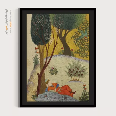 خرید تابلو رنگی - منظومه گل و نوروز – تابلو نقاشی ایرانی - اسپو دکور