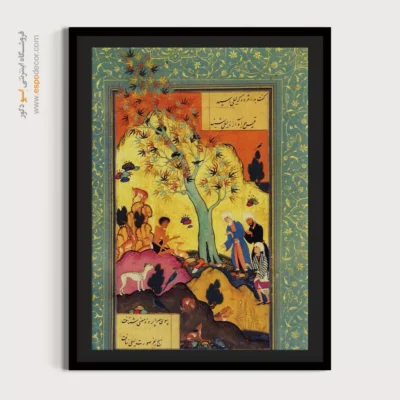 خرید تابلو مناسب هدیه دادن - داستان عاشقانه مجنون – تابلو نقاشی ایرانی - اسپو دکور