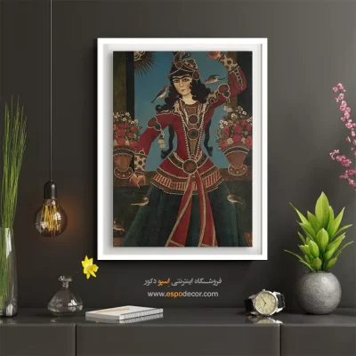 خرید تابلو مینیاتور زیبا - رقصنده – تابلو نقاشی ایرانی - اسپو دکور