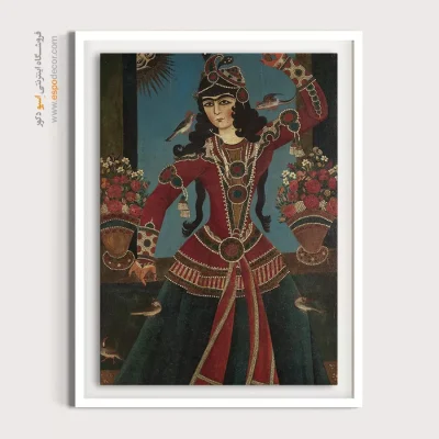 خرید تابلو مینیاتور زیبا - رقصنده – تابلو نقاشی ایرانی - اسپو دکور