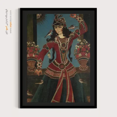 خرید تابلو مینیاتور زیبا - رقصنده – تابلو نقاشی ایرانی - اسپو دکور