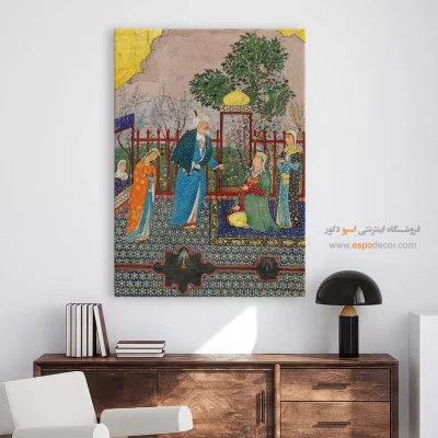 خرید تابلو نقاشی مینیاتور دست‌ساز ایرانی - دعا گفتن – تابلو نقاشی ایرانی - اسپو دکور