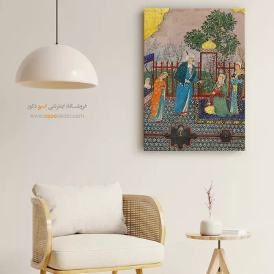 خرید تابلو نقاشی مینیاتور دست‌ساز ایرانی - دعا گفتن – تابلو نقاشی ایرانی - اسپو دکور