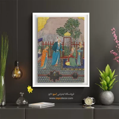 خرید تابلو نقاشی مینیاتور دست‌ساز ایرانی - دعا گفتن – تابلو نقاشی ایرانی - اسپو دکور