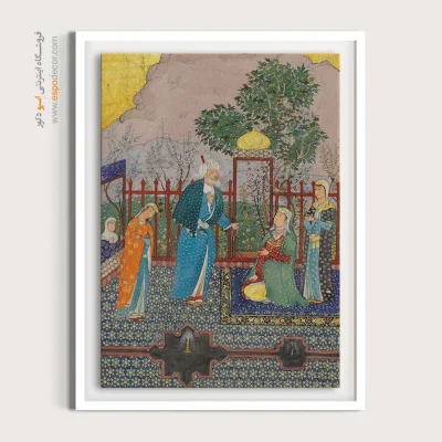 خرید تابلو نقاشی مینیاتور دست‌ساز ایرانی - دعا گفتن – تابلو نقاشی ایرانی - اسپو دکور