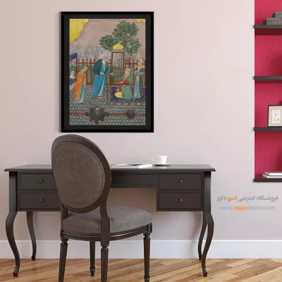 خرید تابلو نقاشی مینیاتور دست‌ساز ایرانی - دعا گفتن – تابلو نقاشی ایرانی - اسپو دکور