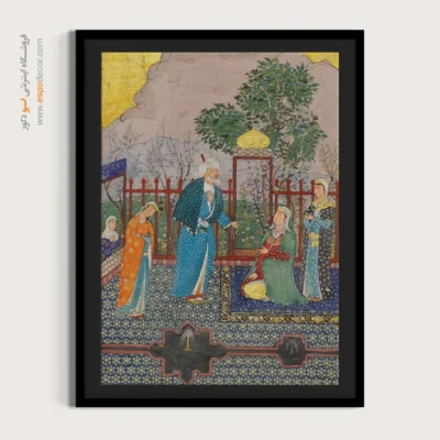 خرید تابلو نقاشی مینیاتور دست‌ساز ایرانی - دعا گفتن – تابلو نقاشی ایرانی - اسپو دکور