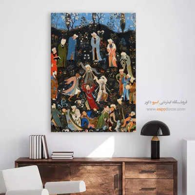 خرید تابلو نقاشی مینیاتور شیک - رقص دراویش – تابلو نقاشی ایرانی - اسپو دکور