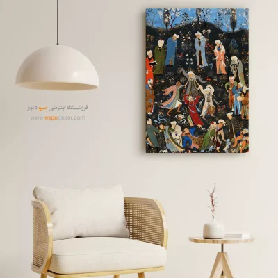 خرید تابلو نقاشی مینیاتور شیک - رقص دراویش – تابلو نقاشی ایرانی - اسپو دکور