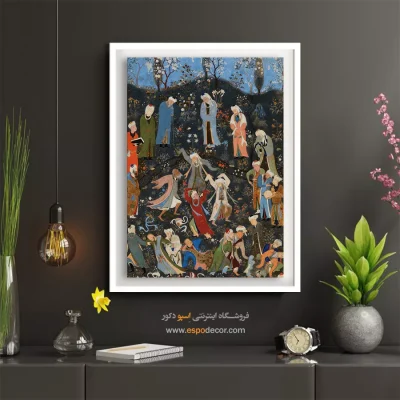 خرید تابلو نقاشی مینیاتور شیک - رقص دراویش – تابلو نقاشی ایرانی - اسپو دکور