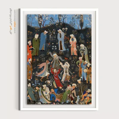 خرید تابلو نقاشی مینیاتور شیک - رقص دراویش – تابلو نقاشی ایرانی - اسپو دکور