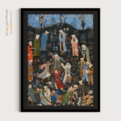 خرید تابلو نقاشی مینیاتور شیک - رقص دراویش – تابلو نقاشی ایرانی - اسپو دکور